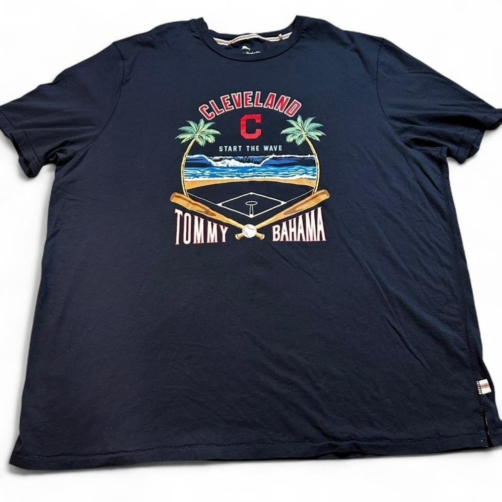 Cleveland Guardians Tommy Bahama Size XXL TShirt Start The Wave MLB Baseball